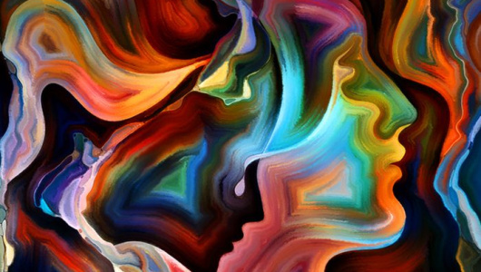Forces of Nature series. Arrangement of colorful paint and abstract shapes on the subject of modern art, abstract art, expressionism and spirituality