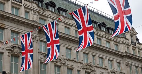 London UK Britain Flags Street 480